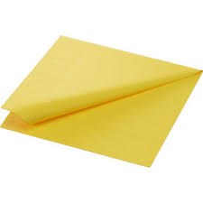 Servetten 2-laags 1/4 vouw, 33 x 33 cm geel 16x125