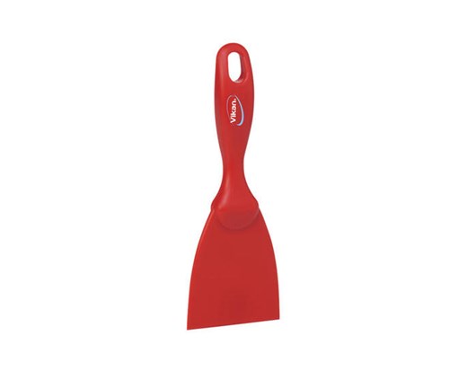 Vikan Hygiene Handschraper Recht rood 75mm