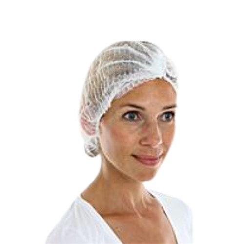 Haarnet Non Woven PP Clip Cap Wit M