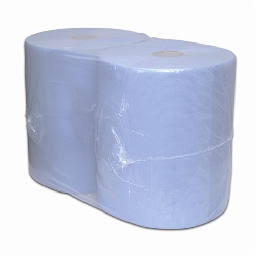 Tulp industrierol verlijmd blauw 2-lgs (2 rol)