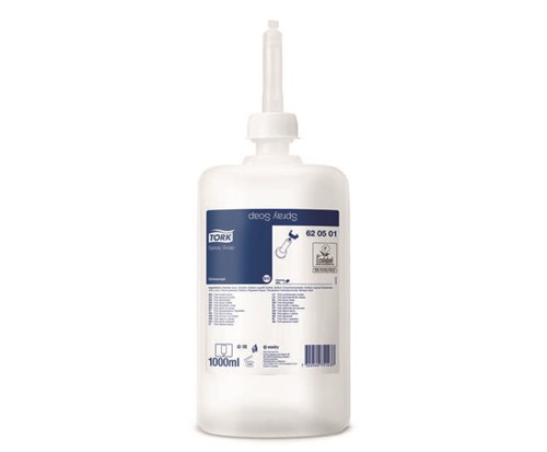 Tork Mild Spray Zeep, transparant, geparfumeerd, 1ltr/flacon