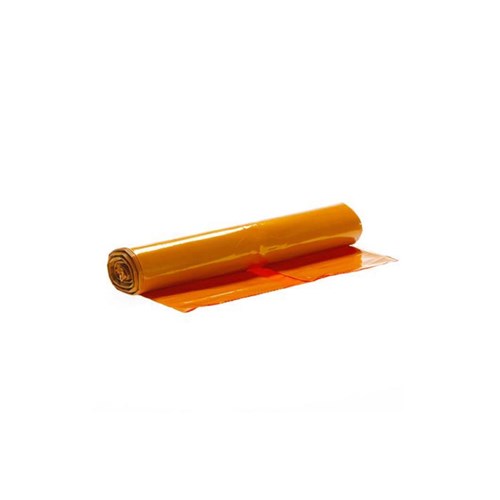 HDPE afvalzak 70x110 T25 oranje (20rolx25stuks)