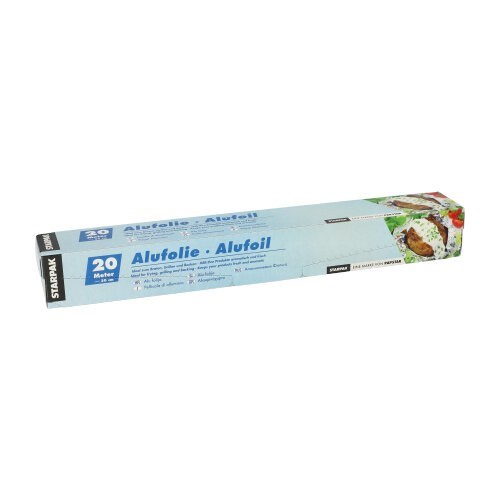 Aluminiumfolie 20 m x 30 cm in dispenser doos (24 rol)
