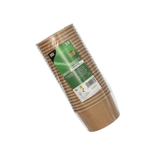 Soepkommen, karton rond 230 ml Ø9,8cm 6 cm bruin (20x25st)