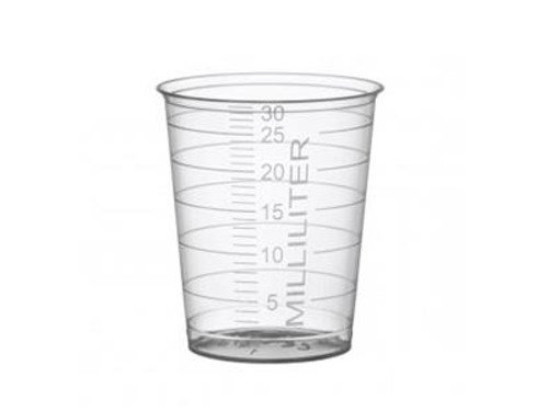 Medicijnbeker 30ml transp 01260 6x80st