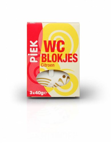 Piek wc blokjes citroen (24 x 3 x 40 gram)