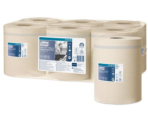 Tork Reflex™ Plus Centerfeed Poetspapier 2-laags naturel