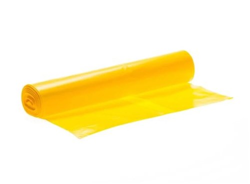 HDPE afvalzak 70x110 T25 geel (25 rol x 20 stuks)