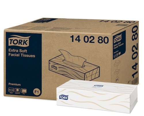 Tork Extra Zachte Facial Tissues, 2-laags, wit, 20x20cm