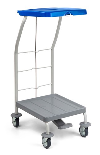 Waswagen enkele module 70 liter met voetpedaal + geel deksel