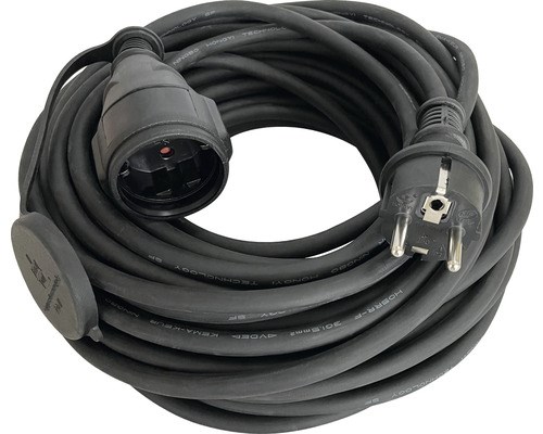 Verlengsnoer 10 mtr zwart IP44