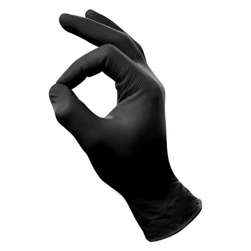 Handschoenen nitril zwart maat M (1 x 100 stuks)