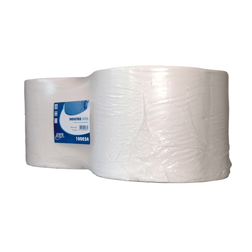 Industriepapier 1-laags wit cellulose 1000M x 24 cm