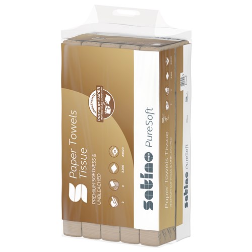 Satino PureSoft handdoekpapier V-vouw 23x23