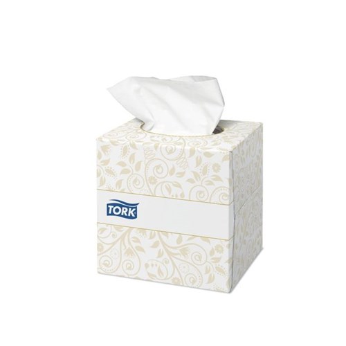 Tork Extra Zachte Facial Tissues Kubus, 2-laags, wit